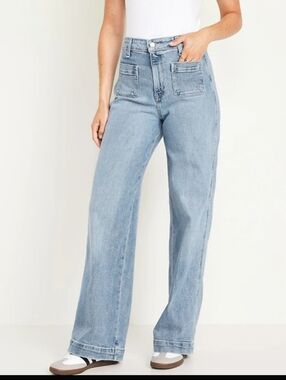 NEW OLD NAVY Womens Pants EXTRA HIGH-RISE WIDE LEG  SIZE 12